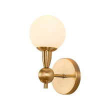 Single head glass wall lamp European creative modern simple Nordic hotel living room bedroom bedside lamp