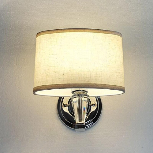 Modern fabric wall lamp children's room wall lamp rust-proof chrome wall light lighting 1