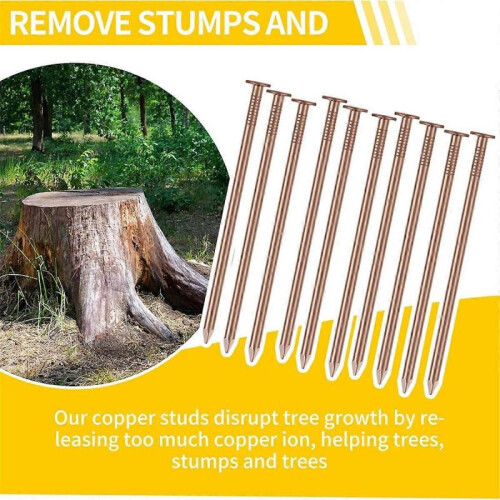 Copper Nails Kit, 3.5 Inch Stump Removal Spikes,Stump Removal Tool 1