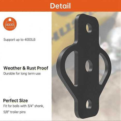 3-Way Trailer Hitch Adapter with Bolt for ATV Lawn Mower 2
