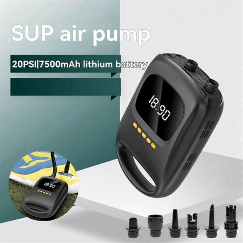Portable Electric SUP Pump 20PSI Rechargeable 7500mAh Air Compressor 2