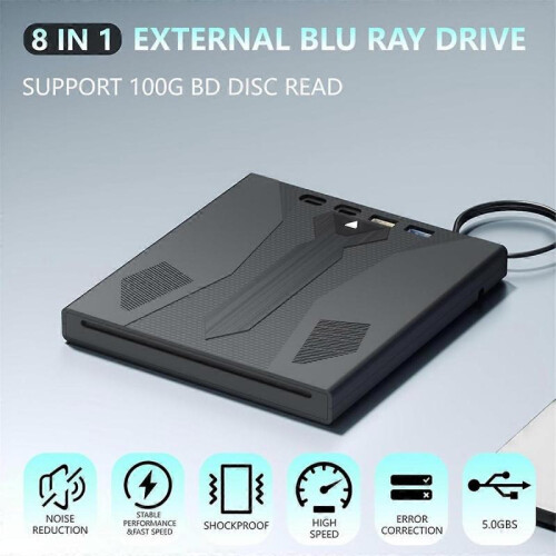 External Blu Ray Drive Burner, 3D Optical Bluray Drive for Laptop 2