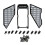 5B Explosion-Proof Car Window (PC Material) Fit for 1/5 ROVAN 3
