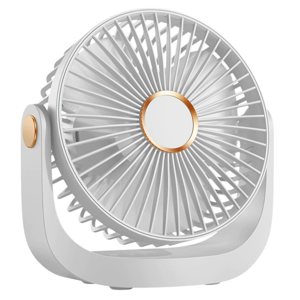Desk Fan With Night Light, Portable Quiet Fan With Usb Rechargeable Battery, 360 Rotation - 5 Speed Settings - Detachable Blades For Easy Cleaning,-image-OPC-PHMSQHM-NEW