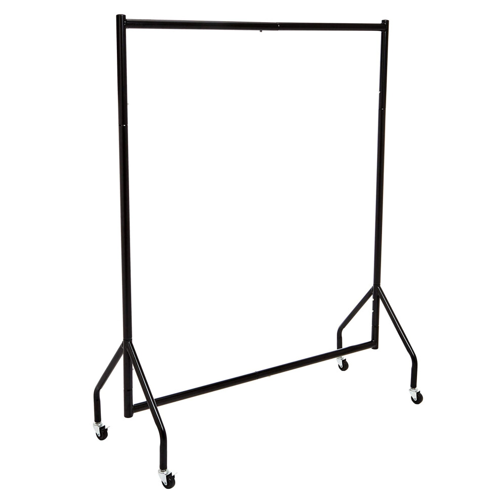 Amazon Basics Heavy Duty Clothes Rail Garment Rail, 1.21 x 1.52 m, Black