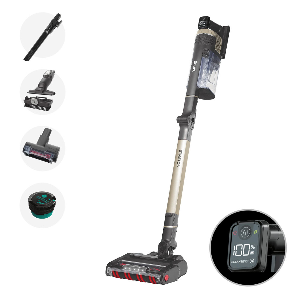 Shark Stratos Cordless Stick Vacuum Cleaner Pet Pro with Anti Hair Wrap Plus, Clean Sense IQ & Anti-Odour Technology, 60 Mins Run-Time, Removable Bat