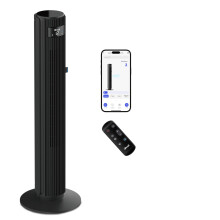 LEVOIT 25dB Smart Silent Tower Fan 42Inch, 7.9m/s Powerful Electric Cooling Fan for Bedroom with DC Motor, 90 Oscillating and 60 Up and Down, Voice