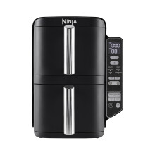 Ninja Double Stack Air Fryer, Vertical Dual Drawer Air Fryer with 4 cooking levels, 2 Drawers and 2 Racks, Space Saving Design, 7.6L Capacity, 6 Cook