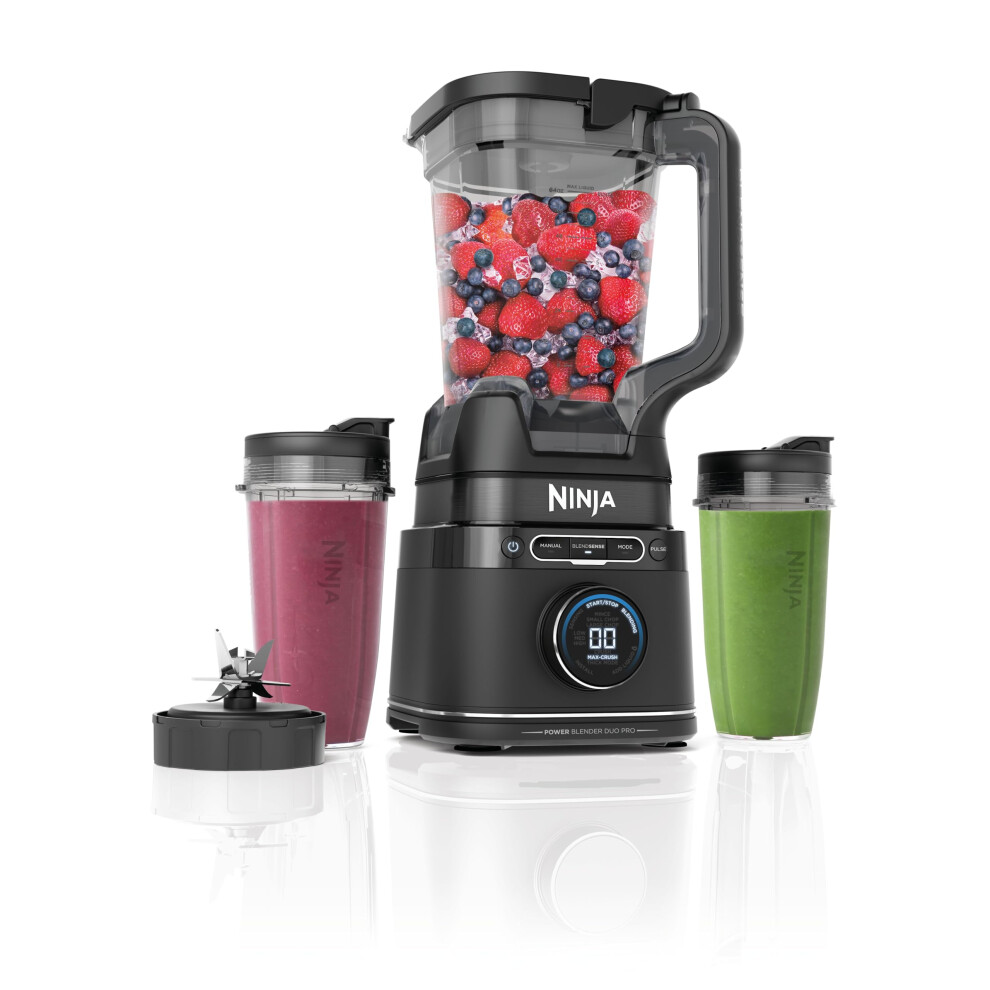 Ninja 2-in-1 Detect Power Blender Pro & Single Serve, 1200W Blender With Jug, & 2x Single Serve Cups, Blend Smoothies, Chop Vegetables & Mix Frozen D