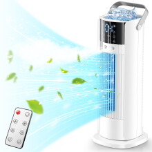 Portable Air Conditioner 5-in-1 Evaporative Air Cooler & Remote Control,90 Tower Fan,4 Fan Speeds,Automatic Oscillation,10 Hour Timer and Sleep,Humi
