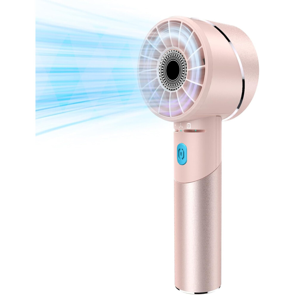 Cozome Handheld Fan,Ultra-Portable 7000 Rpm Turbo Mini Fan With 16H Battery,4-Speed Usb Rechargeable Metal Design | Pocket Fan For Travel/Outdoor/Hom