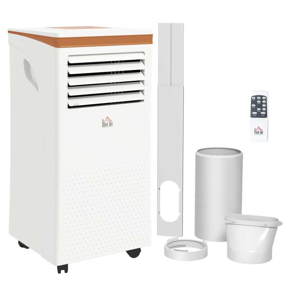 HOMCOM Portable Air Conditioner 10000 BTU, 4-in-1 Mobile Air Conditioning Unit with Cooling, Fan, Dehumidifier & Sleep Mode, LED Display, Remote Cont