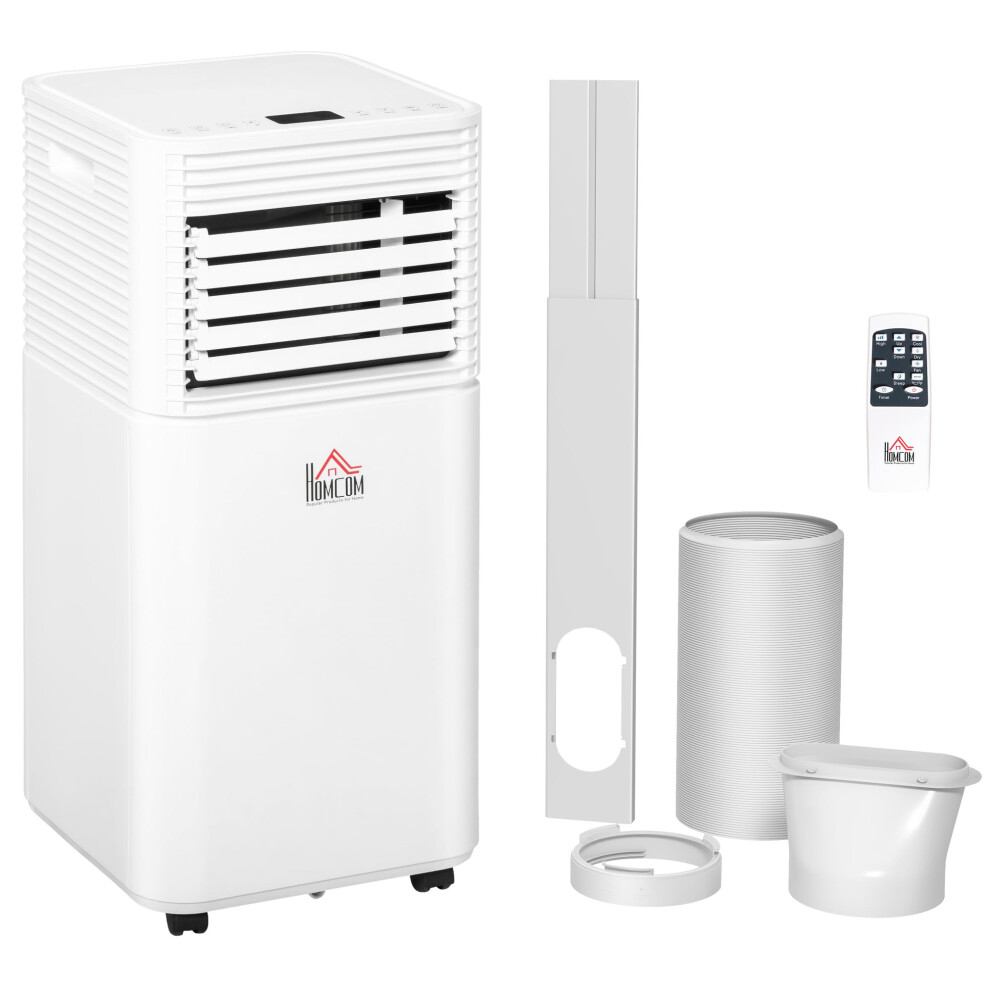 HOMCOM Portable Air Conditioner 9000 BTU, 4-in-1 Mobile Air Conditioning Unit with Cool, Fan, Dehumidifier & Sleep Mode, LED Display, Remote Control,