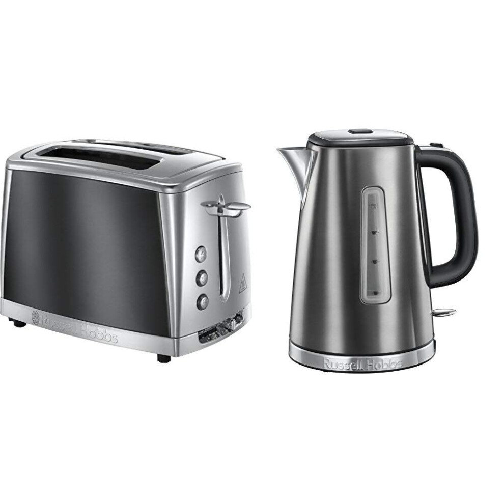 Russell Hobbs 23221 Luna Two Slice Toaster, 1500 W, Grey with Kettle-image-OPC-PHMSR7N-NEW