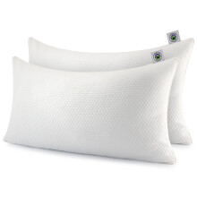 Martian Dreams Hybrid Pillow Microfiber & Shredded Memory Foam Fill | Medium to Firm, Hypoallergenic (Super King Size 50x90cm) 2 Pack | For Side Slee