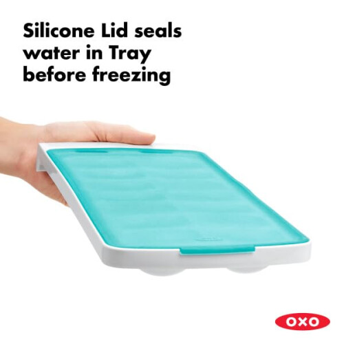 OXO OXO Good Grips No-Spill Ice Cube Tray, White/Blue 1