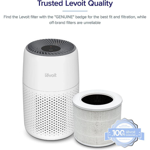 Levoit LEVOIT Air Purifier Replacement Filter 3-in-1 HEPA, High-Efficiency Activated Carbon, Core Mini-RF White 1