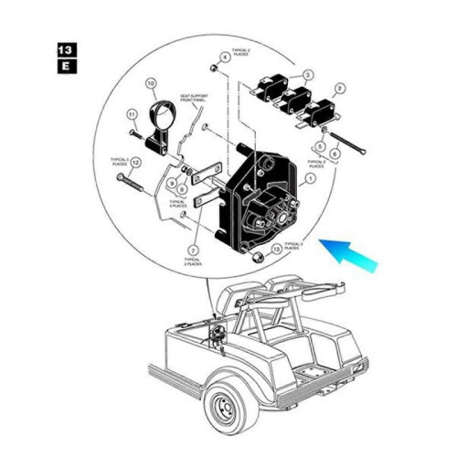 Golf Cart Forward&Reverse Switch Assembly for Club Car 101753003 2