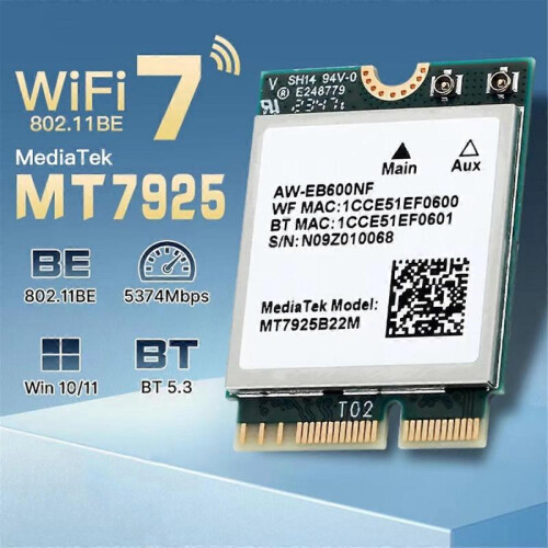 MT7925 WiFi 7 Network Card 2.4G 5Ghz 6GHz Wireless Network Adapter 2