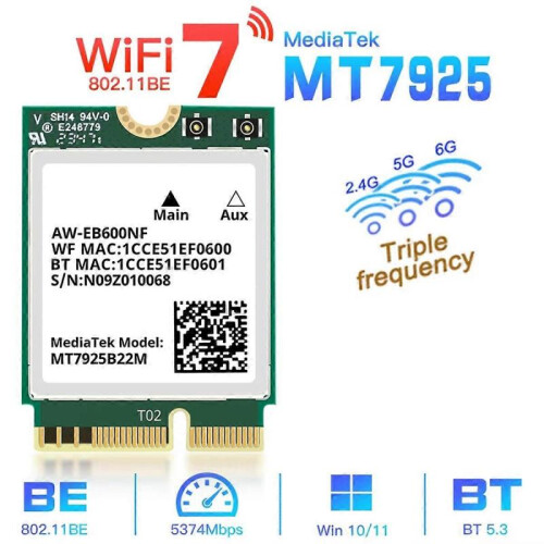 MT7925 WiFi 7 Network Card 2.4G 5Ghz 6GHz Wireless Network Adapter 1