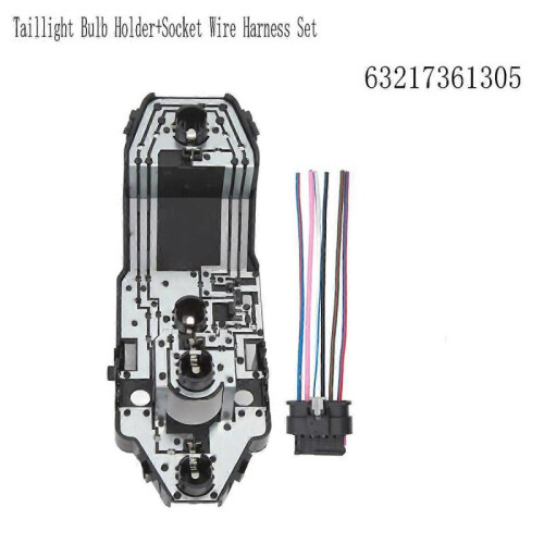 63217361305 Left/Right Taillight Bulb Holder+Socket Wire Harness Set 2