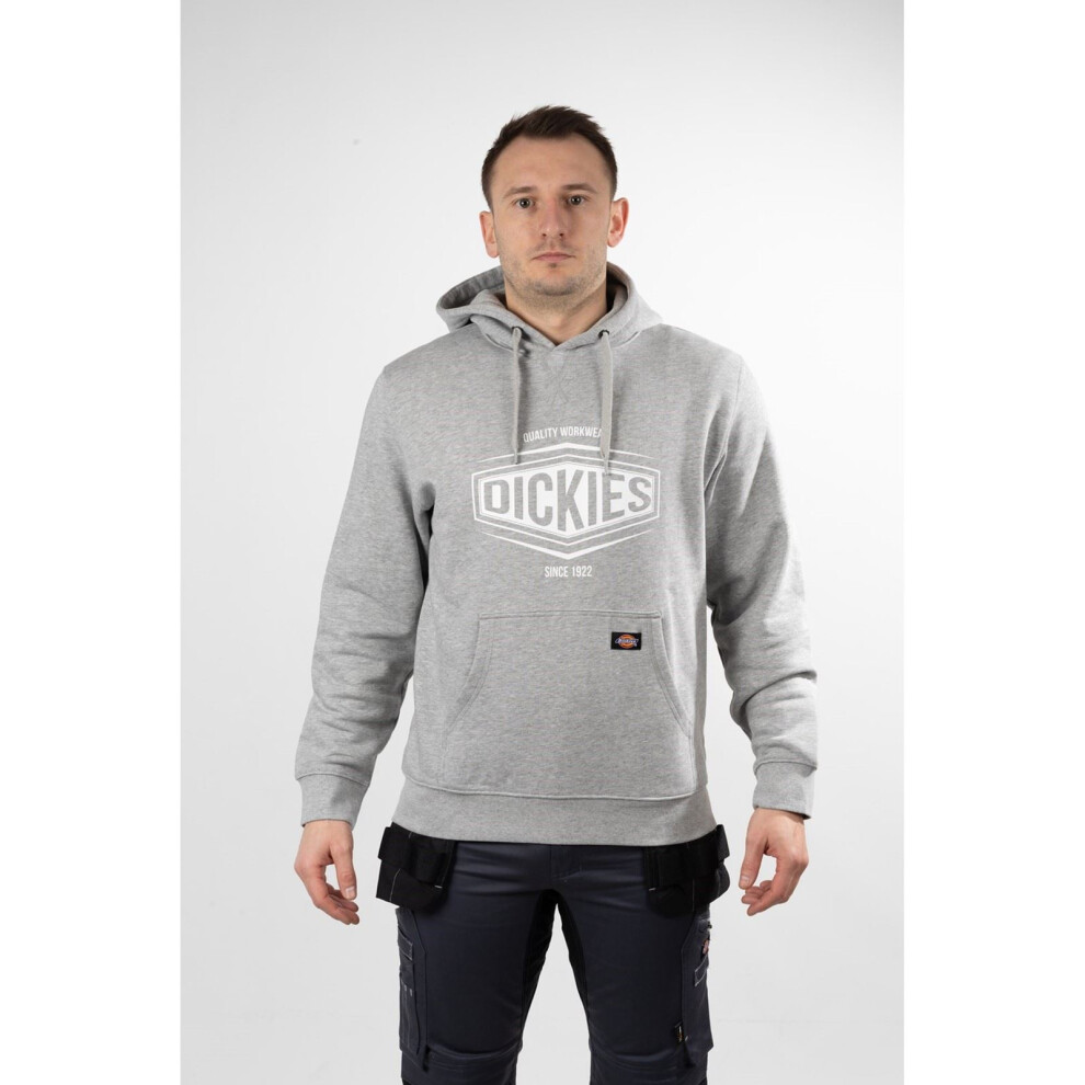 (Grey, M) Dickies Rockfield Hoodie Men's Grey Hooded Sweatshirt