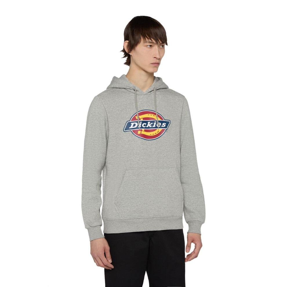 Dickies (, Xl) Icon Logo Hoodie Unisex Adults Hooded Sweatshirt Grey