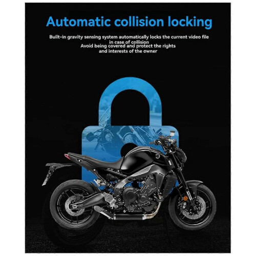 Motorcycle 3.16 Inch Driving Recorder Dual Record+WIFI+GPS+64G 1