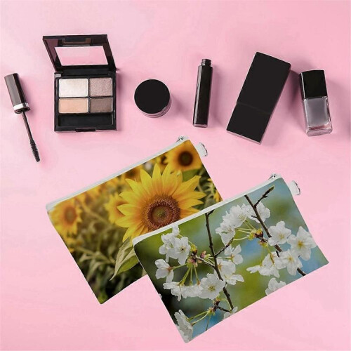 30 Pcs Sublimation Blanks Makeup Bags Bulk,Canvas White Bag 1