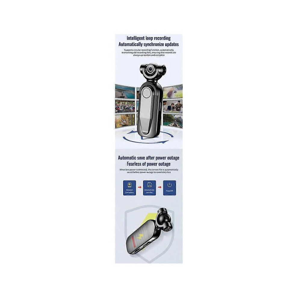 C11 2 in 1 AI Encrypted HD Voice and Video Recorder Wide Angle