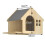 Villa Cat Bed, Wall-Type Cat Bed, Small Solid Wood Cat Wall Shelf B 2