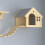 Villa Cat Bed, Wall-Type Cat Bed, Small Solid Wood Cat Wall Shelf B 4