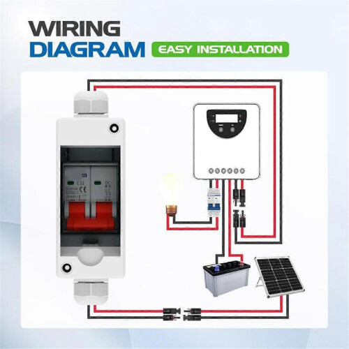 Solar Panel Disconnect Switch, with IP65 Waterproof Box 1