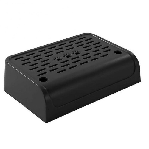 Cat Litter Box Ramp with Filter Function, with Storage Black
