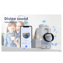 15W 5 in 1 Charger Magnetic Night Lights Bluetooth Speaker Black