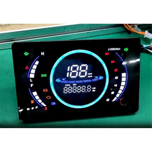 12V Universal Adjustable LED Digital Motorcycle Speedometer 1