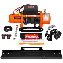 WINCHMAX. 13,500lb (6,123kg) 12v Electric Winch. 3.5Ton Recovery/Trailer Winch Kit. 15 m x 10 mm Armourline Rope. 3/8 inch hook.