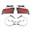 Motorcycle Rear Saddlebag LED Turn Signal Lights for 1
