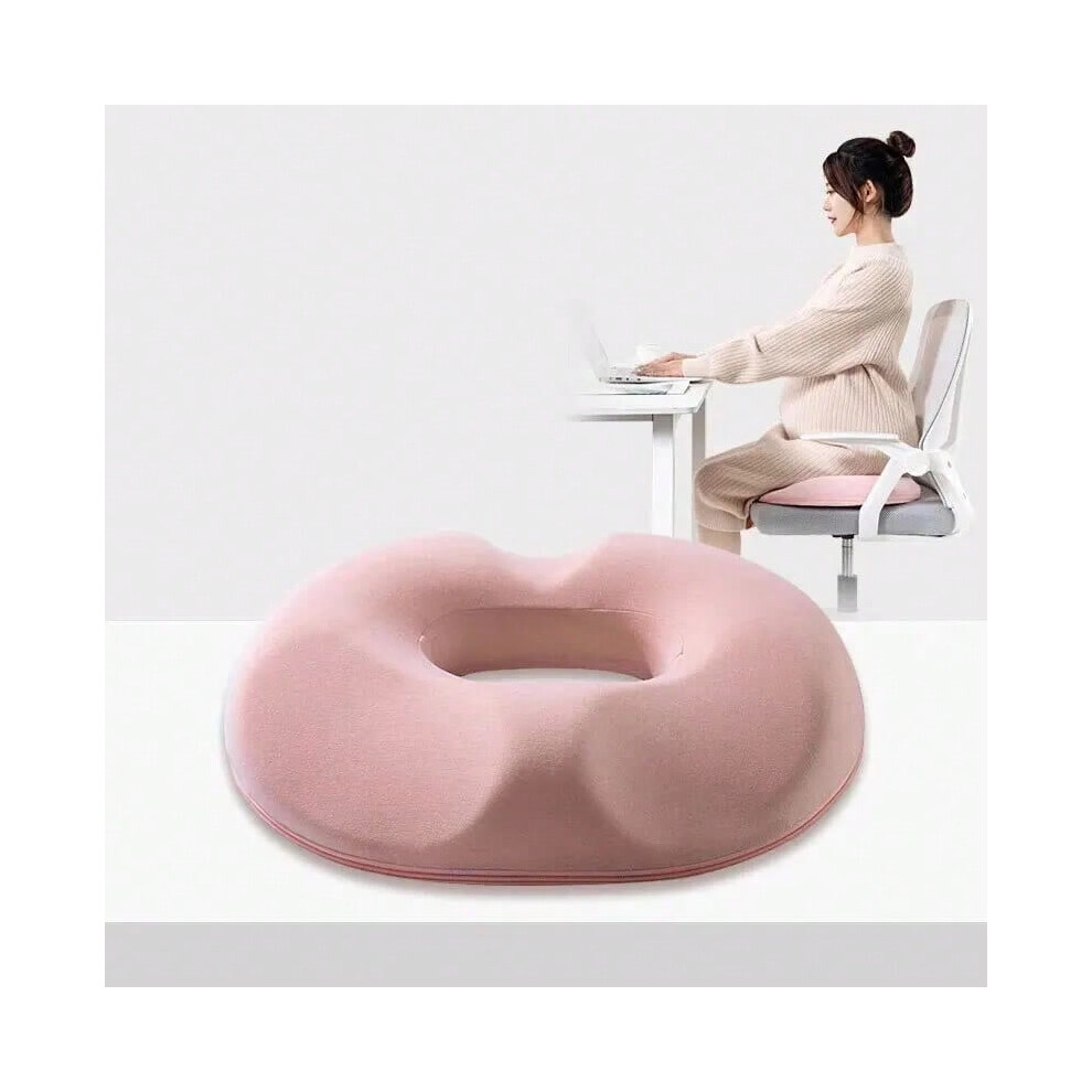 (pink, 40x40cm) Memory Cotton Office Seat Cushion Postoperative Male and Female Tailbone Decompression Cushion for Hemorrhoids
