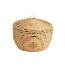Hand-Woven Toy Storage Basket Household Straw Basket L