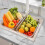 Drain Basket Bowl Rack Kitchen Fruit Storage Rack 4