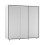URBN Living (White) 120cm 3 Sliding Doors Kids Wardrobe Storage Closet 3