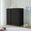 URBN Living (Black) 120cm 3 Sliding Doors Kids Wardrobe Storage Closet 3