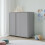 URBN Living (Grey) 120cm 3 Sliding Doors Kids Wardrobe Storage Closet 4