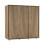 URBN Living (Oak) 120cm 3 Sliding Doors Kids Wardrobe Storage Closet 3
