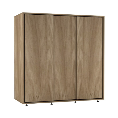 URBN Living (Oak) 120cm 3 Sliding Doors Kids Wardrobe Storage Closet 2