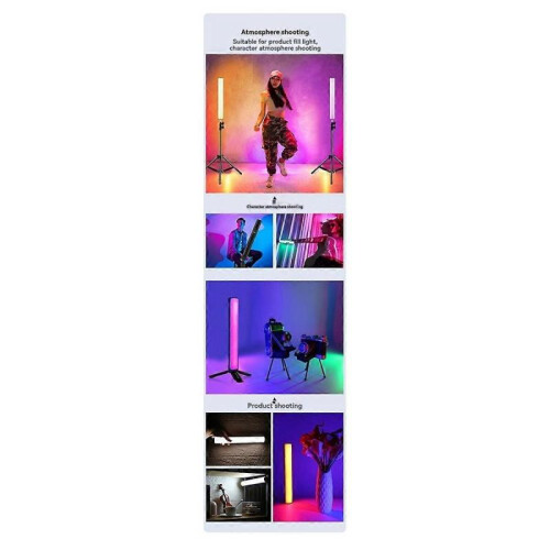 RGB LED Light Wand, Handheld Full Color Stick Light, 30cm 1