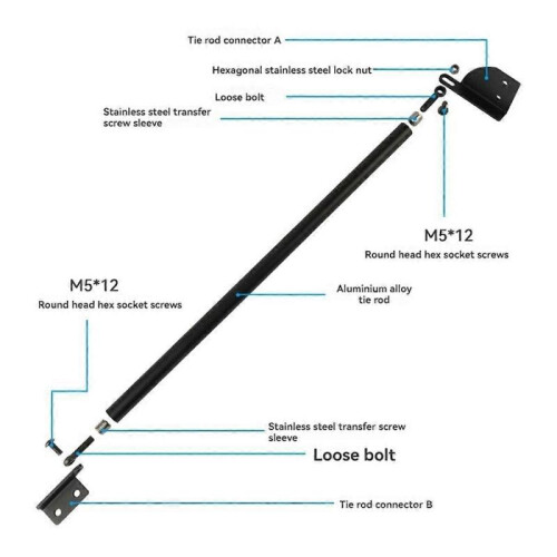 3D Printer Accessories for Neptune 3/3pro/4 Pull Rod Kit 1