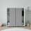 URBN Living (White with Grey Doors) 120cm 3 Sliding Doors Kids Wardrobe Storage Closet 4