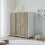 URBN Living (White with Oak Doors) 120cm 3 Sliding Doors Kids Wardrobe Storage Closet 4